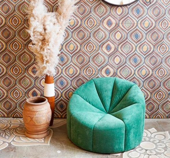 Кресло-пуф Вельвет Зеленый