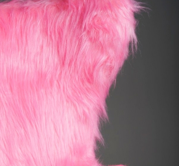 Кресло Egg Shaggy Розовое