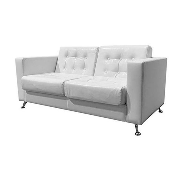 Диван Cube двухместный белый стеганый