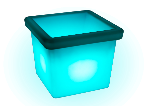 Ваза LED квадратная