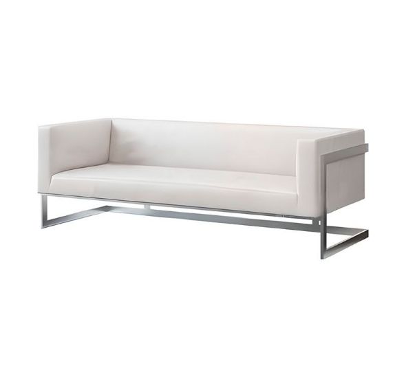 Трехместный диван Andrian Silver белый