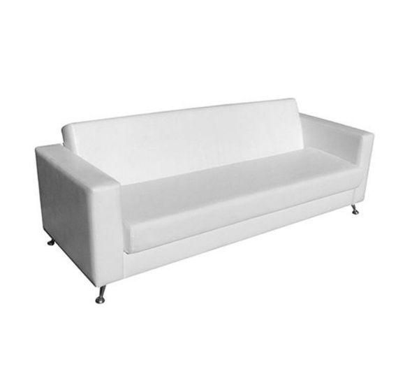 Диван Cube из экокожи трехместный белый