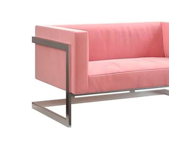 Диван Andrian Silver Pink