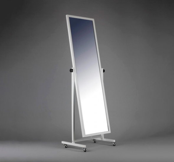 Зеркало напольное белое
