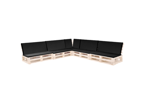 Диван модульный из паллет Белый