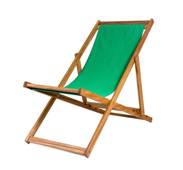 Зелёный шезлонг