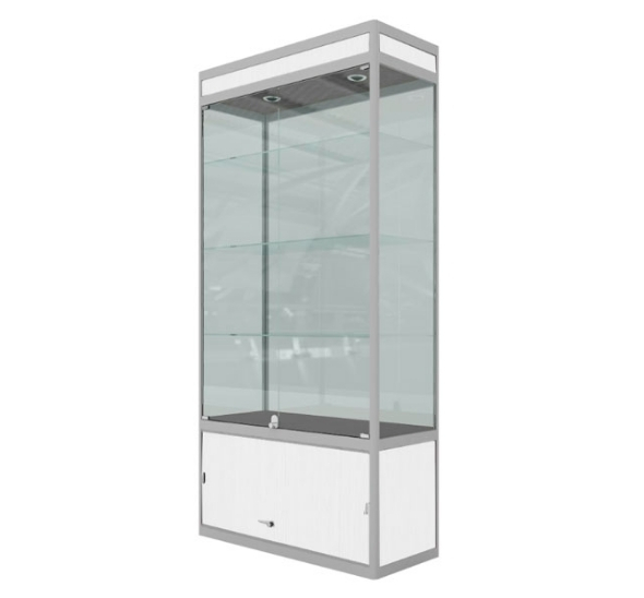 Выставочная витрина белая