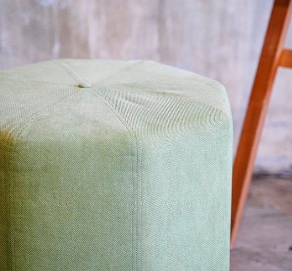 Пуфик многоугольный Светло-зеленый Джинс