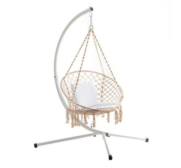 Белое подвесное кресло