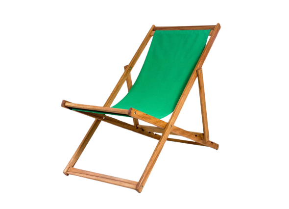 Зелёный шезлонг