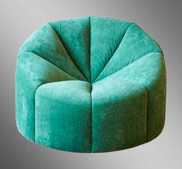 Кресло-пуф Вельвет Зеленый