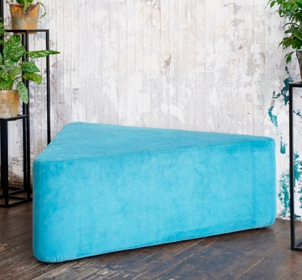 Пуфик Большой треугольник Голубой