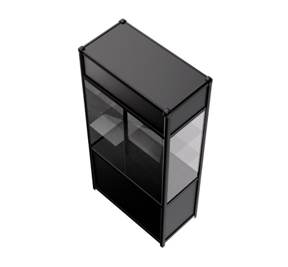 Витрина высокая прямоугольная черная