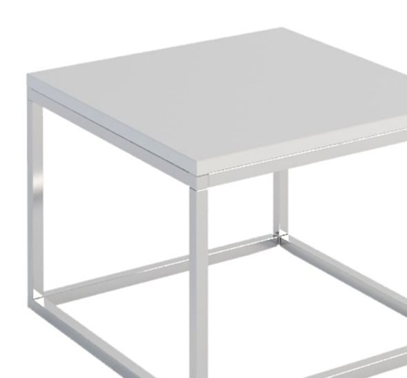 Стол журнальный Лаконичность с белой столешницей