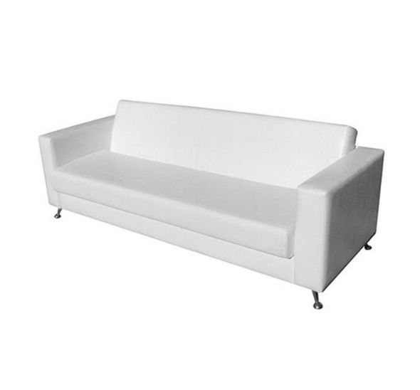 Диван Cube из экокожи трехместный белый